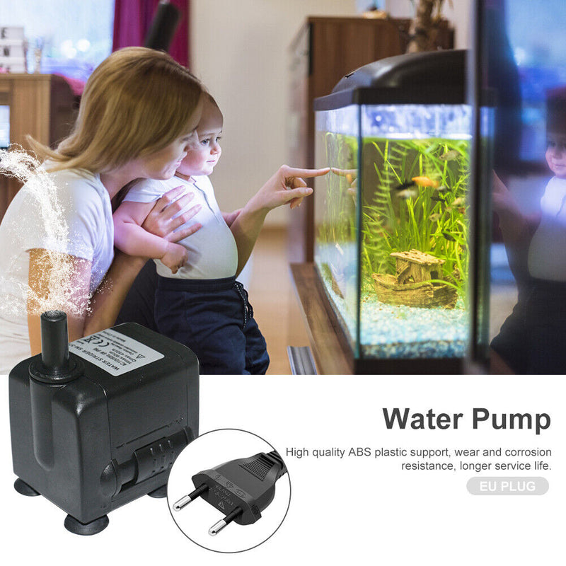 #A 150L/H Submersible Aquarium Ultra-quiet Fish Tank Water Fountain Pump with Pl