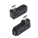 2pcs 90° Mini-USB Female, Micro-USB Male Adapter Male