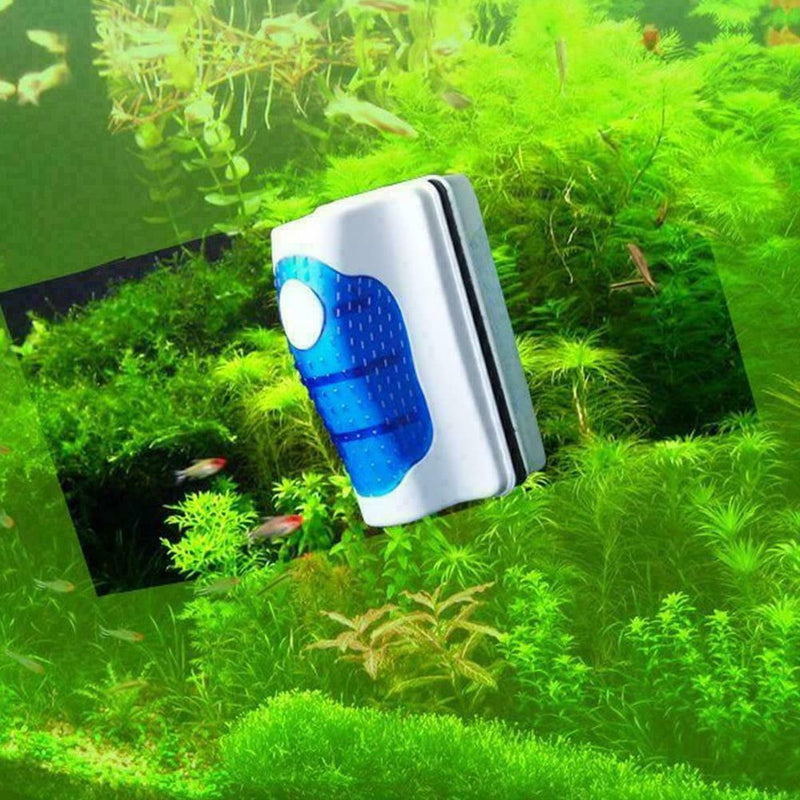 Magnetic Brush Aquarium Floating Glass Cleaner Algae Fish Tank H1R3 high V5F5