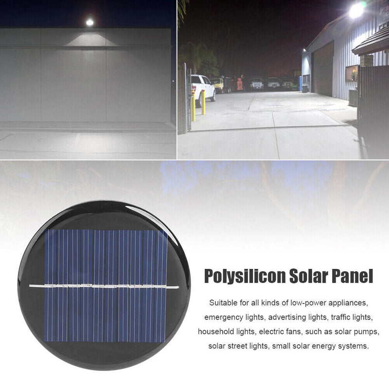 1x 0.28W 5V Round Solar Panel DIY Battery Chargers Solar System Board  Newly