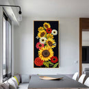 Sun Flowers Full Round Drill Mosaic 5D Diamond Painting Picture of Rhinestone