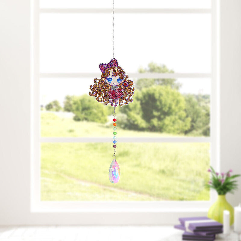 3pcs Diamond Painting Crystal Light Catcher DIY Window Hanging Wind Chime Crafts