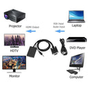 VGA to HDMI-compatible Male to Female 1080P Adapter Converter w/USB Power S