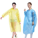 Emergency Rain Poncho Waterproof Coat Cape Disposable for Camping (Yellow)