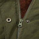 Women Warm Winter Jacket Long Sleeve Coat Parka Outwear Hooded (Green)(L)