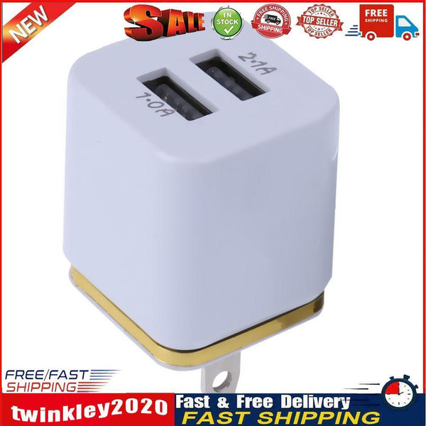 Universal US Plug 2.1A 2 Port USB Double Charging Adapter USB Charger Newly