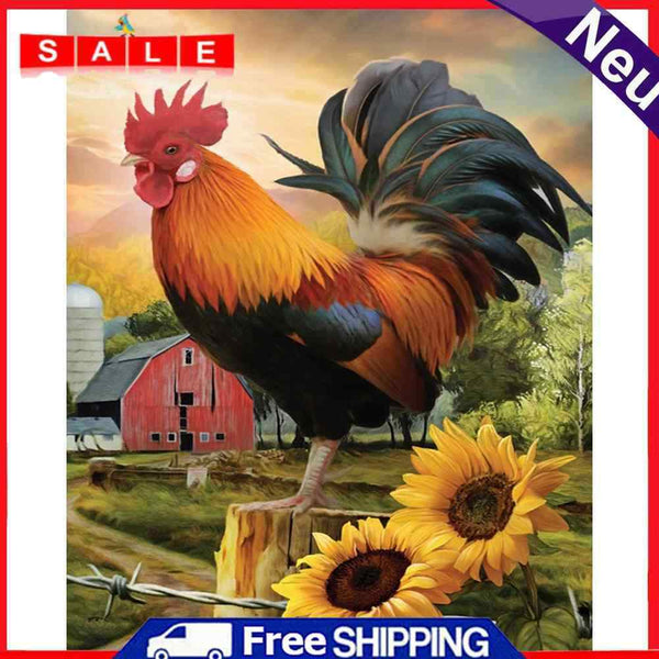 40x50cm Colorful DIY Paint By Numbers Kit Rooster Sunflower Home Decor Art Gift