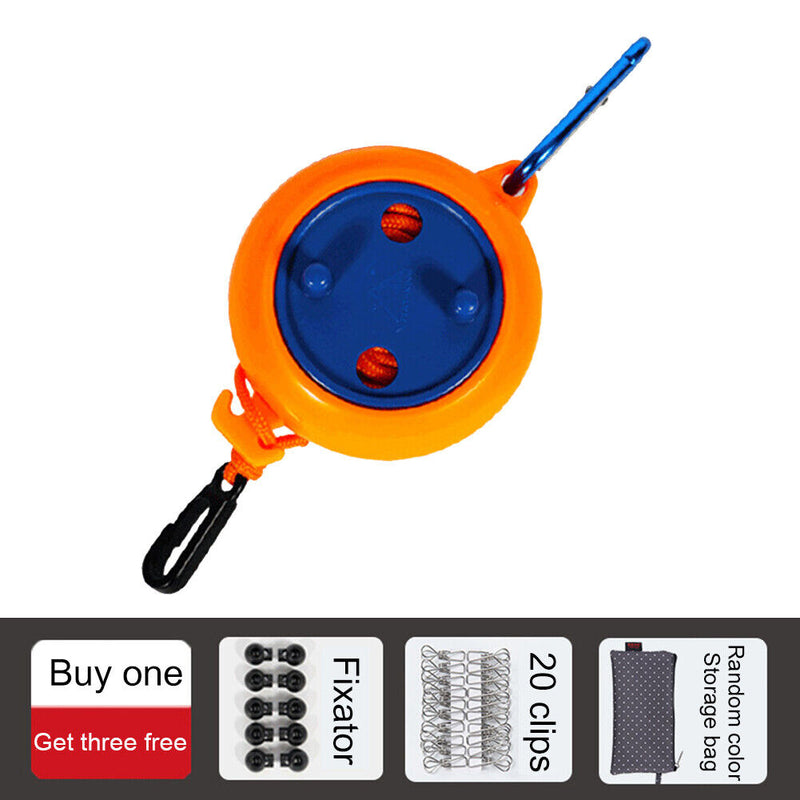 Windproof Chain Binding Rope Lanyard Anti-Slip Invisible Camping Clotheslines