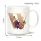 Multipurpose Unique Creative Ceramic Coffee Mugs with Flower Letter W Decor