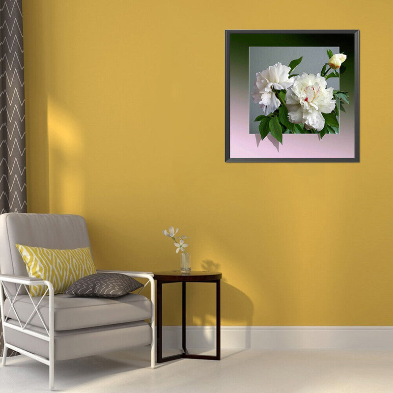 5D Diamond Painting Kit Flower out of Frame Full Round Drill Rhinestone DIY Wall