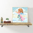 Full Round Drill Diamond Painting Kit Angel Girl Rhinestone Drawing Home Decor