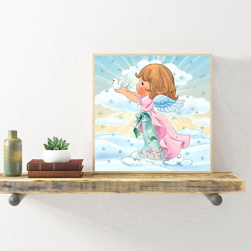 Full Round Drill Diamond Painting Kit Angel Girl Rhinestone Drawing Home Decor