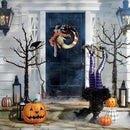 Halloween Moon Maple Leaf Door Wreath Garland Outdoor Yard Home Party Decor #