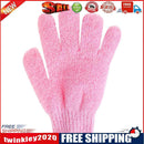 Five Fingers Bath Gloves Shower Towel Scrub Body Child Home Supply (Pink)