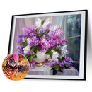 5D Diamond Painting Window Sill Flowers Full Round Rhinestone DIY Home Decor