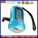 Hand Crank Solar Dynamo Torch Lamp Outdoor Emergency LED Flashlight (blue)