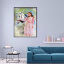 DIY Digital Oil Paint By Numbers Girl Color Drawing Picture Home Decoration Gift