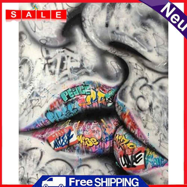 Frameless Oil Paint By Numbers DIY Body Parts Picture Craft Kit for Living Room
