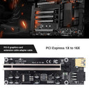 Ver009S Plus PCIe Riser Card PCI-E 1x to 16X Extender SATA 15Pin to 6Pin Power