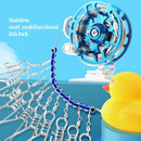 Stainless Steel Fish Buckle Lock Set Live Fishing Lock Belt Stringer (Blue)