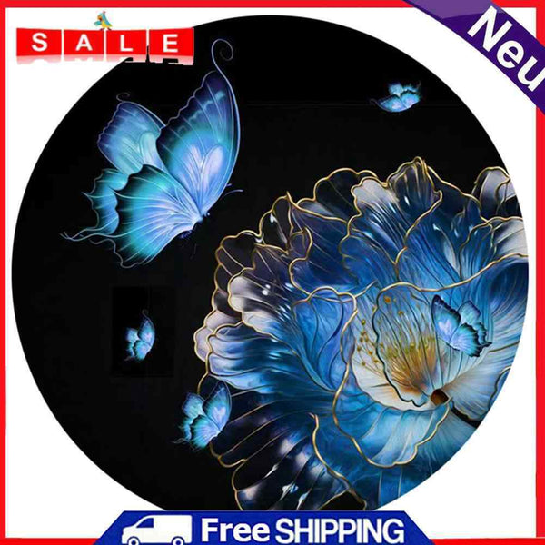 Digital Paint Circular Pattern Painted By Numbers On Canvas