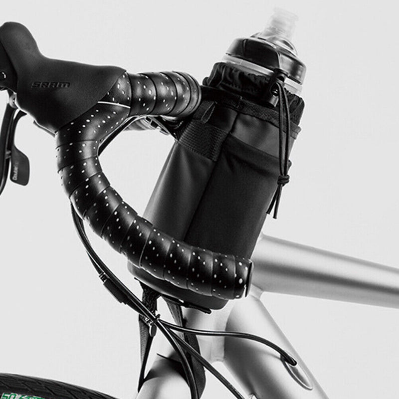 Bicycle Insulated Water Bottle Holder Pouch Bike Handleable Drawstring Kettle Bag
