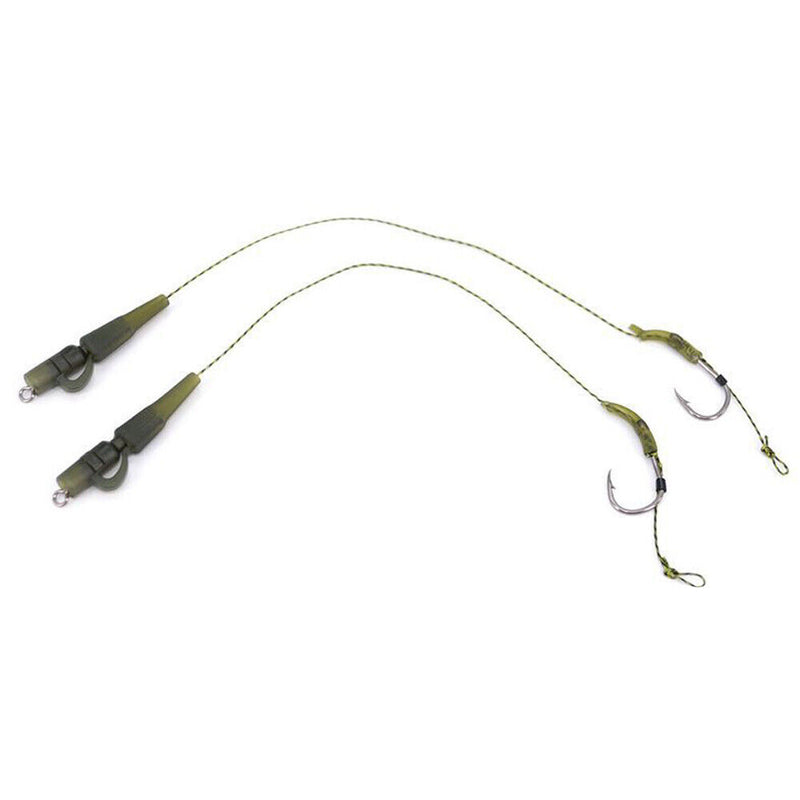#A 2 Packs Hair Rigs Braided Line High Sensitivity Portable Thread Steel Hook Ri