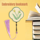 Organza Yarn Embroidery Bookmarks Flowers Key Chain Handicraft Home Decoration