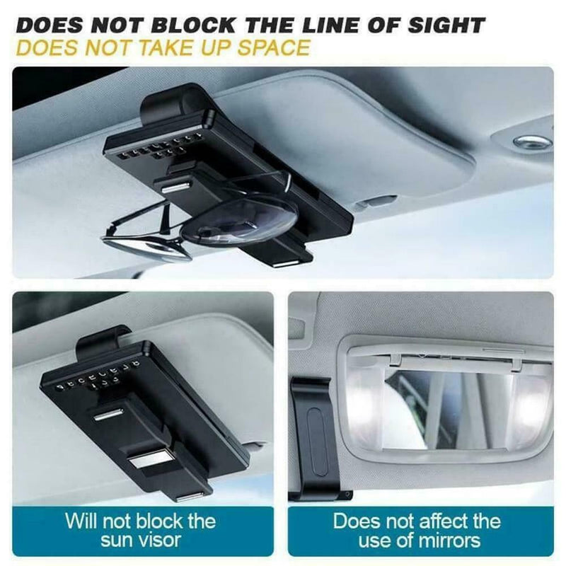 3 in 1 Car Glasses Clip Car Accessories Card Pen Holder Holder Portable ABS M1A7