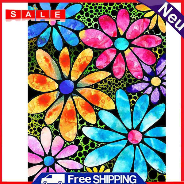 5D DIY Flowers Mosaic Full Round Diamond Drawing Handmade Rhinestone Craft Gifts