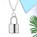 Metal Lock Pendant Necklace Fashion Clavicle Chain Statement for Unisex Jewel
