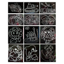 A4 DIY Scraping Drawing Card Single Side Children Painting Card Paper with Pen