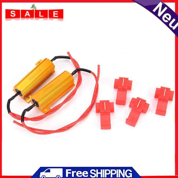 2x LED Car Light Resistance 50W 6ohm Load Resistors Automotive Turn Signal Lamp