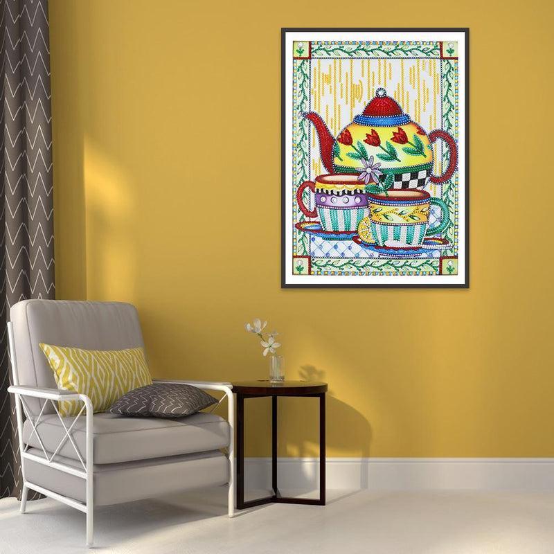 5D DIY Special Shaped Diamond Painting Kettle Embroidery Mosaic Kits Home Decor