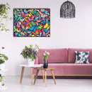 Color Butterfly Canvas DIY Oil Wall Picture Hand Painted Painting By Numbers Kit