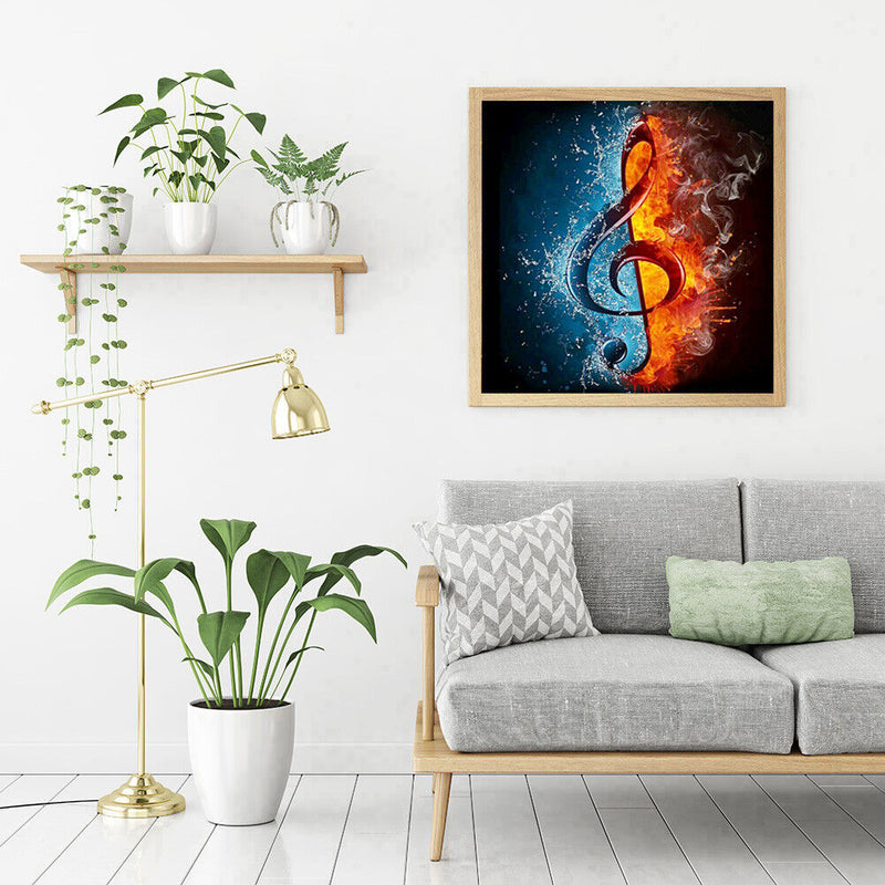 5D DIY Full Drill Diamond Painting Musical Note Embroidery Mosaic Needlework Kit
