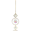 Crystal Wind Chime Star Moon Pendant Colorful Beads Hanging Drop Decor (A) Newly