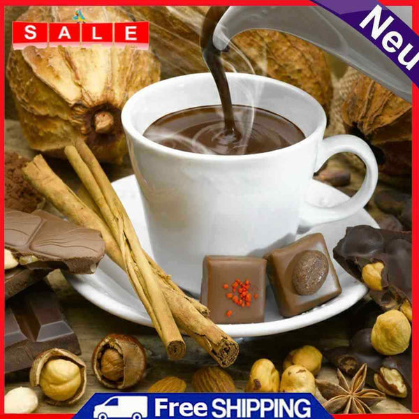 Pouring Coffee DIY Diamond Painting Full Round Drill Home Decoration 12x12