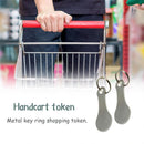 2pcs Ring for Key Keychain Metal Shopping Cart Pluggable Token Keyring Holder