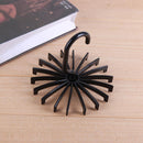 18 Hooks Necktie Scarf Belt Hanger Organizer Clothing Holder Rack(Black)