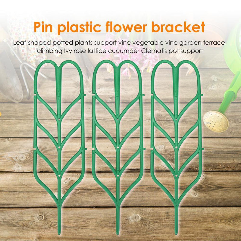 Leaf Shape Garden Trellis for Mini Climbing Plants Potted Plant Support Rack