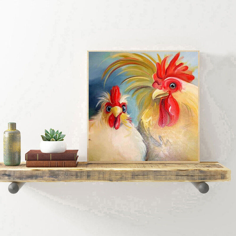 5D Diamond Painting Chicken Full Round Rhinestone DIY Wall Home Decoration Gift