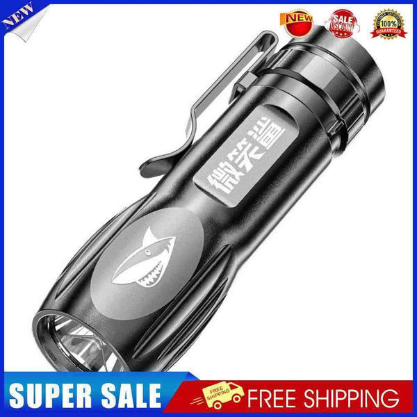 USB Rechargeable LED Beads Flashlight Portable Torch w/ Built-in Battery