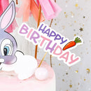 Decorations Birthday Party Kids Purple Rabbit Cupcake Topper Cake Toppers Bunny