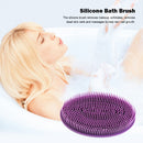 Bath Brush Silicone Massage Baby Skin Exfoliating Scrubbing Tool (Purple) Newly