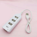 4 Port USB 2.0 Hub w/ 1.6-Foot Cable for PC Flash Drive Mobile HDD (White)