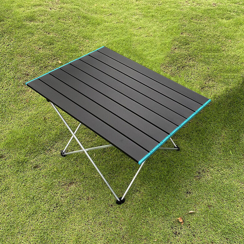 Outdoor Camping Table Mini Portable Folding Hiking Picnic Desk (Black Blue)