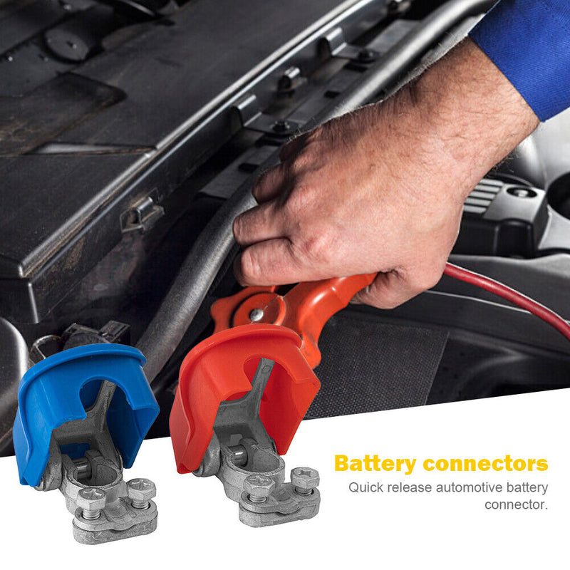 2pcs Motorcycle Positive/Negative Battery Connector Auto Car Boat Repairing Tool