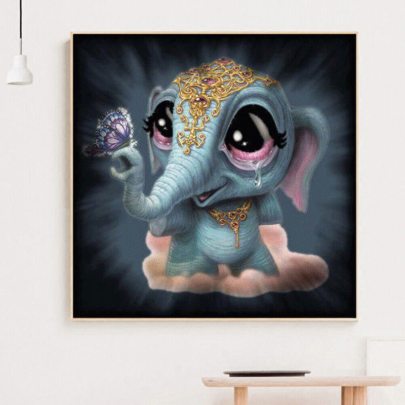 Diamond Painting 5D DIY Calf Elephant Full Round Drill Rhinestone Picture