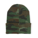 for Women and Men Green Bonnet Warm Winter Cap Knitted Camouflage Beanie Hat